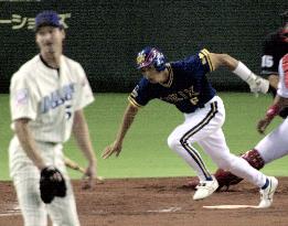 Taguchi hits double off Johnson in exhibition baseball